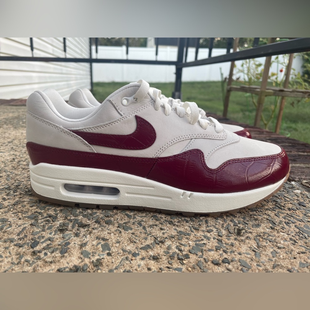 Women’s Nike Air Max 1 LX Sail Team Red Sneakers - Picture 4 of 11